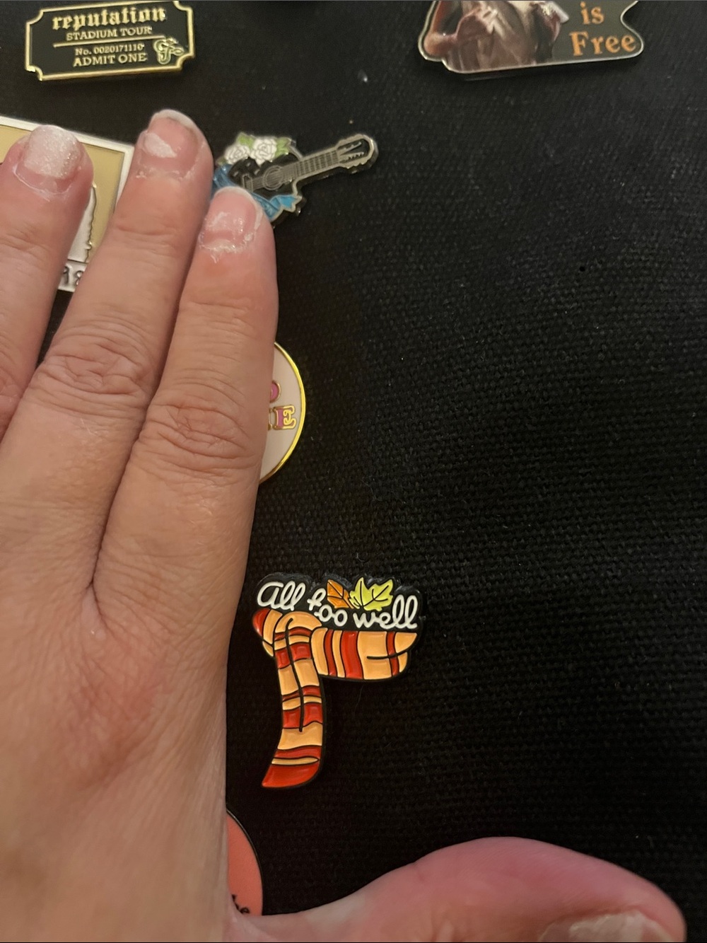 Taylor swift All Too Well Enamel Scarf Pin - Orange Stripe
